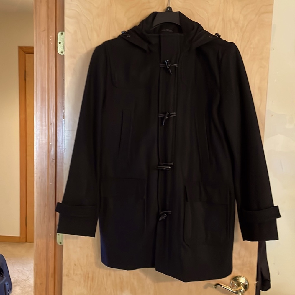 Calvin Klein Mens size medium black dress pea coat. Brand New never worn.